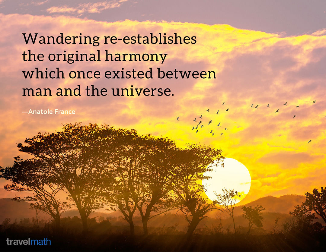 Wandering re-establishes the original harmony which once existed ...