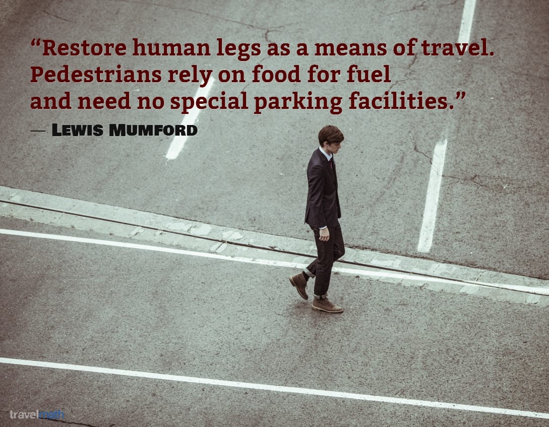 Restore human legs as a means of travel. Pedestrians rely on food for